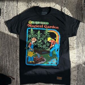Stoner Rhodies Black "Let's Plant a Magical Garden" Graphic Tee
